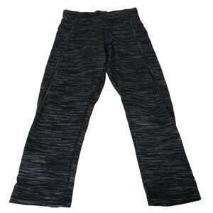 Champion Striped/Space Dye Gray Leggings Women Size M Activewear Gym Workout